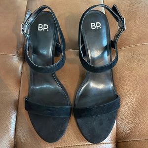 BP/Nordstrom Lula Slingback Black Suede Heels. Women Size 9.